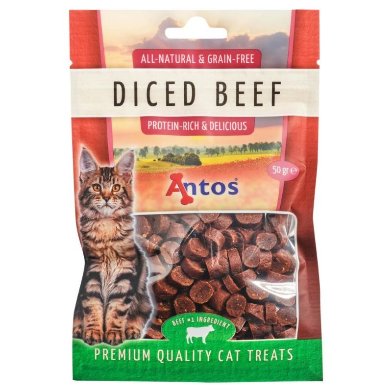 ANTOS Diced Beef skanėstai katėms su jautiena 50g (12)